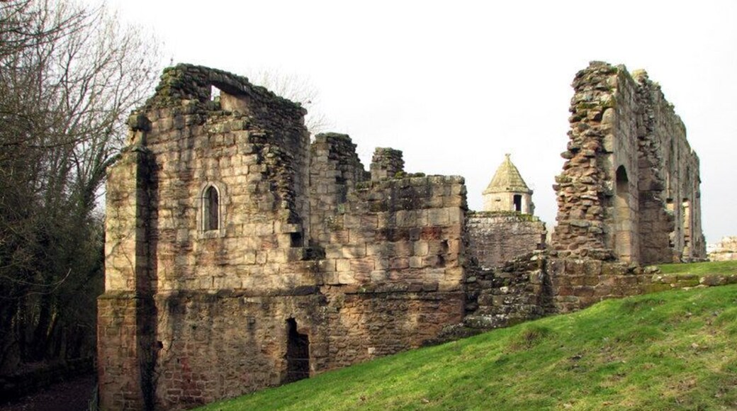 Spofforth Castle. Lit by a brief shaft of sunlight on an otherwise grey February afternoon. For the history of this Percy stronghold, see Paul Allinson's photograph taken from an almost identical angle 327.