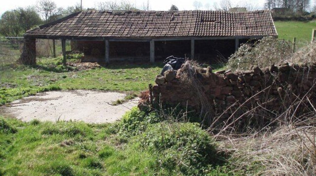 Barn. This old barn looks as though it is no longer in use, it is fenced off securely from the road.