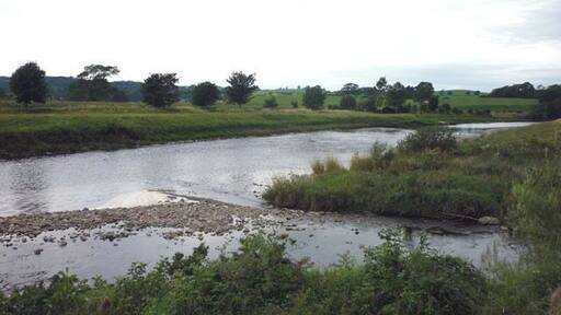 Confluence of Leck Beck with the River Lune