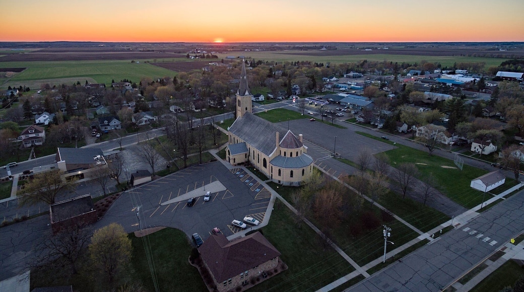 Sunset over Pierz. The church really is the center of the community!