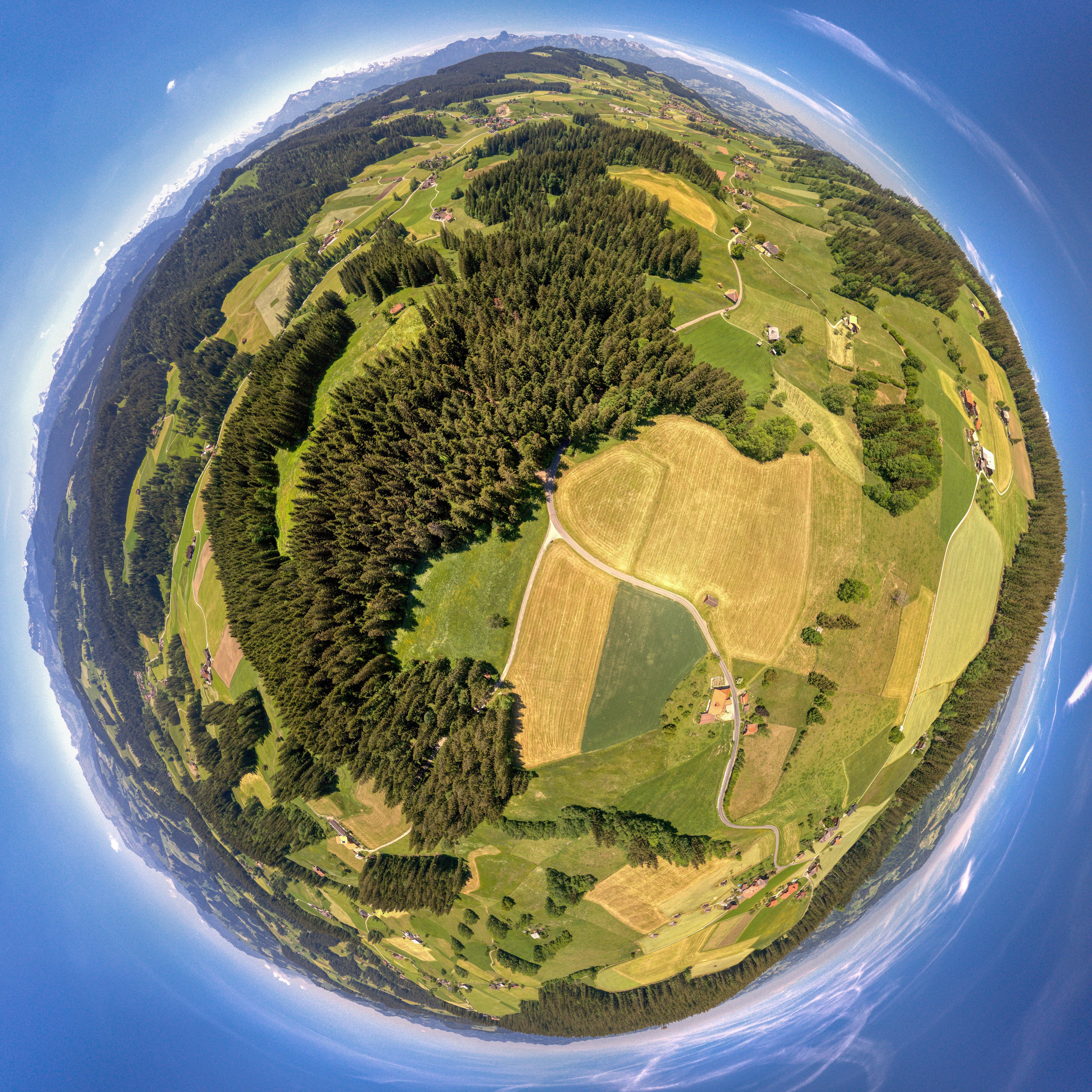 Little Planet im Emmental, Kanton Bern, Schweiz