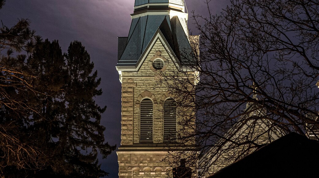 Full Moon Behind St. Michaels Church