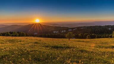 At Passwang you have a really nice view over the backcountry of Basel. Enjoy it.