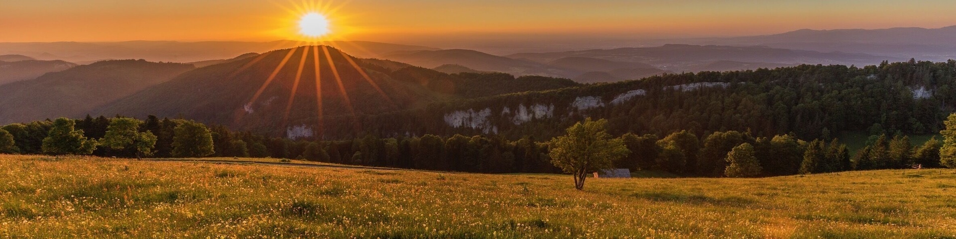 At Passwang you have a really nice view over the backcountry of Basel. Enjoy it.