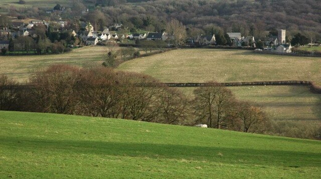 Cranham The village of Cranham and the village church of St James viewed from the north-east.