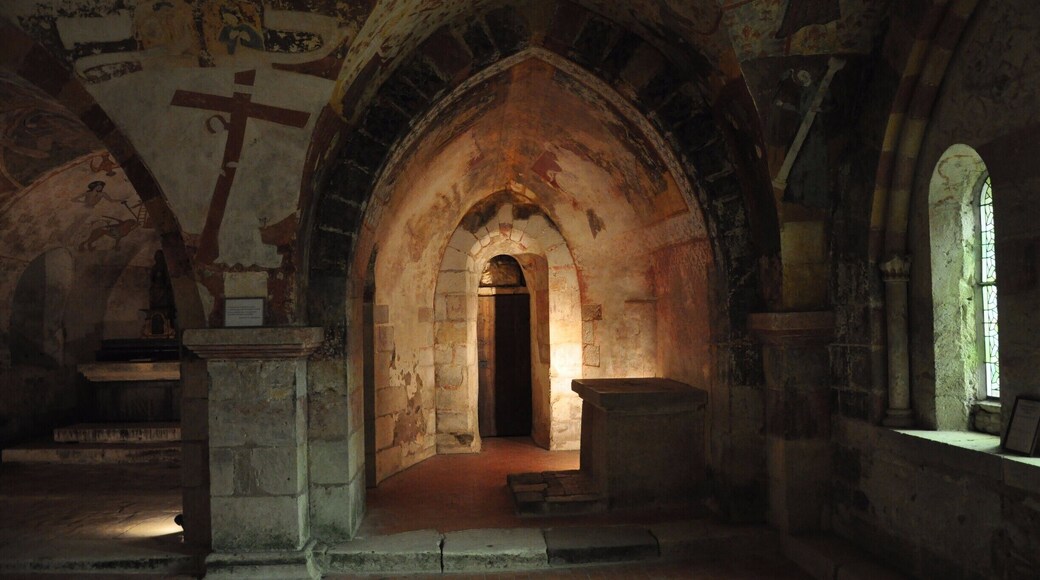 This village is a 'plus beau village' and famous for the place at which George Sands lived with Chopin (along with others) for several years. We didn't know about the murals in the crypt but found them via some rough signs inside the church. Even if the village were not so beautiful, this crypt would be worth the detour alone.