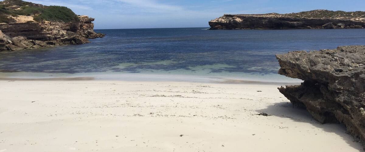 Great snorkelling in this little bay opposite of the busy beach