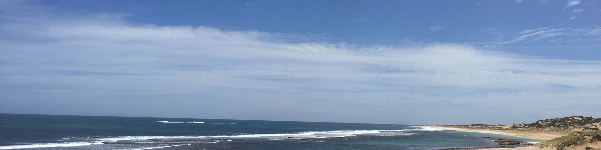 Beautiful rocks and pools, walk further right for good fishing spot