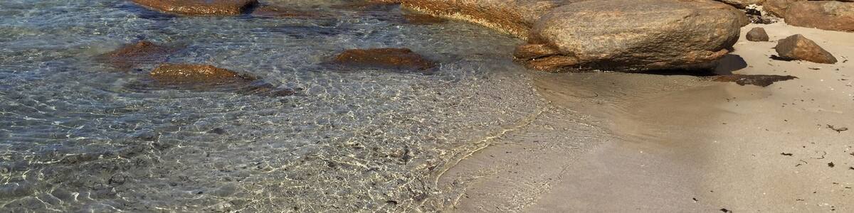 Beautiful beach and campground with sea view, walk to your left for more beautiful and wild bays