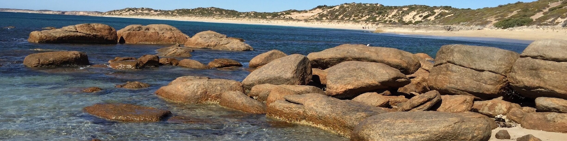 Beautiful beach and campground with sea view, walk to your left for more beautiful and wild bays