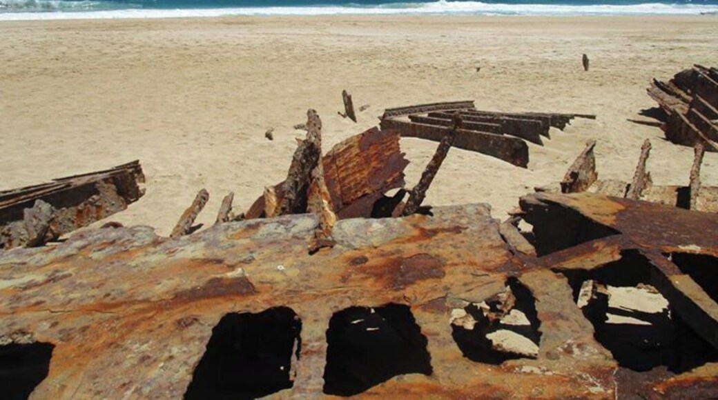 In Inneston National Park (10 dollar entry fee paid online). There is a shipwreck along one of the beaches which you can climb down to (there are stairs), to go check out. Definitely worth it to see an up close shipwreck.