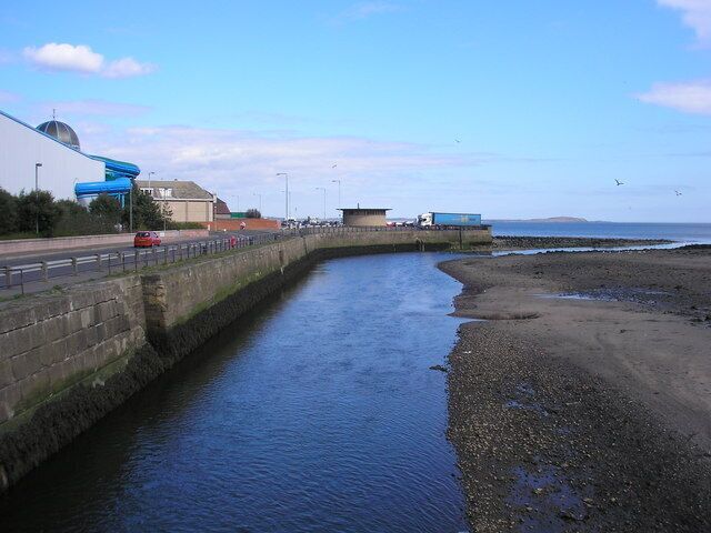 Mouth of the River Leven The area Leven and Methil (and surrounds) is know as Levenmouth. This is the view, from the bridge into the Methil Power Station, of the River Leven.