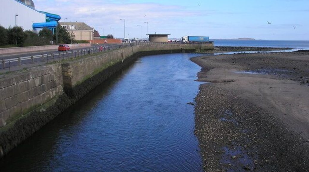 Mouth of the River Leven The area Leven and Methil (and surrounds) is know as Levenmouth. This is the view, from the bridge into the Methil Power Station, of the River Leven.