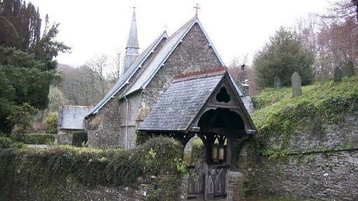 The Parish Church of Saint Anne, Hessenford. Having passed the church on many occasions it was not until I was researching my family tree and visited the graveyard (on the hill behind)to find buried ancestors (Bray and Carpenter who were farmers),where my quest bore fruition as both families were among the first, and in very prominent positions with excellently preserved headstones. The church was built by local subscription with labour, material and financial contributions and was dedicated on the 26th September 1833, at that it time was a district chapel of Saint Germans parish, the perpetual curate being appointed by the vicar of Saint Germans however, Hessenford became a parish in its own right by "Order in Council" in 1852. The lych gates were a gift and built in 1905, the original gates being used for the entrance to the church yard.