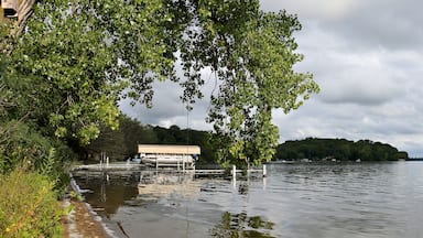Lake Washington Shoreline with Docks and Boats