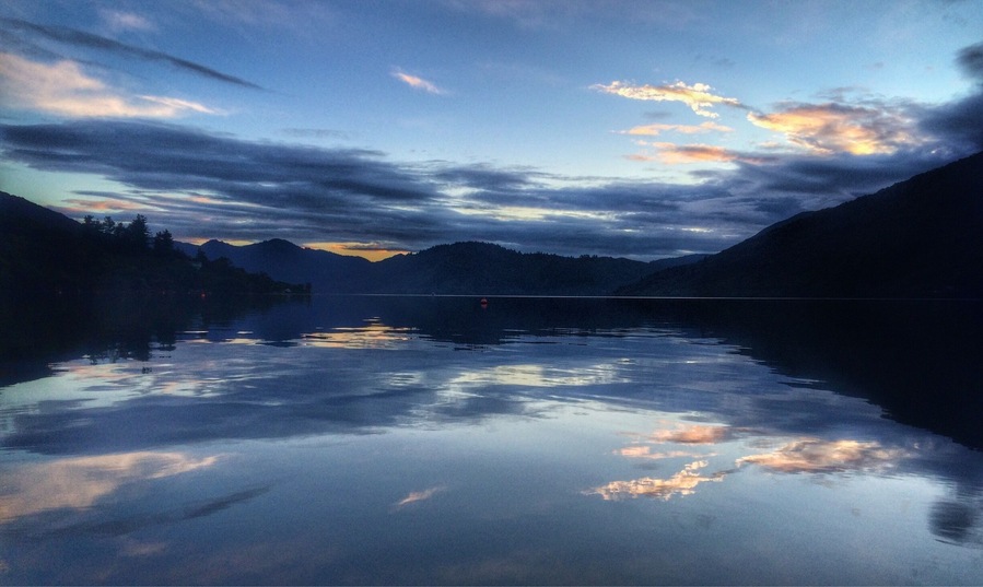The view of the sunset after work , love this place , you can get here only walking or by boat