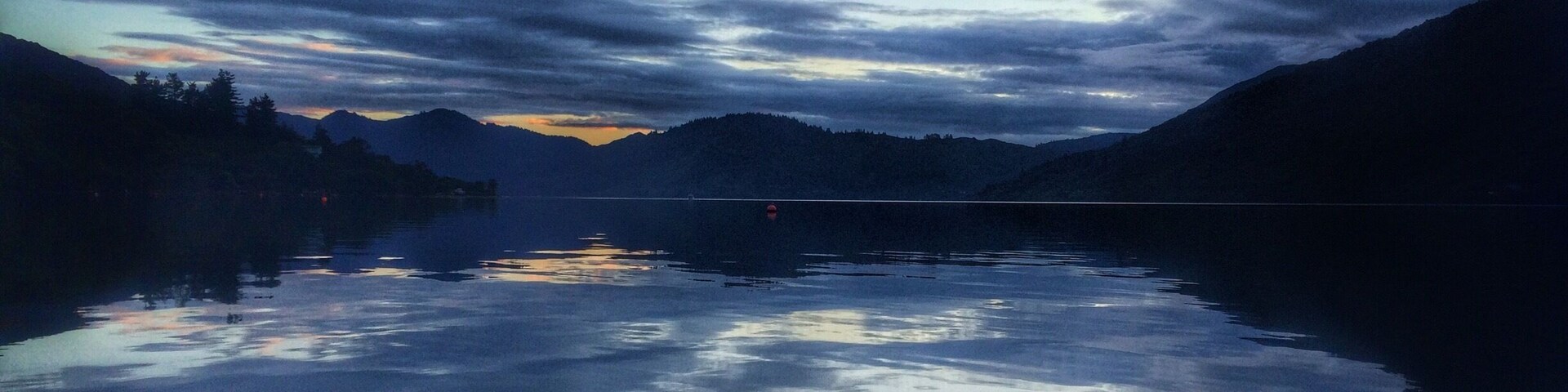 The view of the sunset after work , love this place , you can get here only walking or by boat