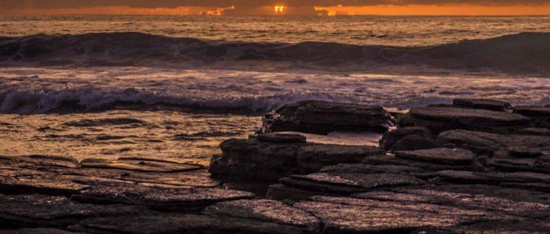 Beautiful golden rays warmed the sunrise, breath taking!