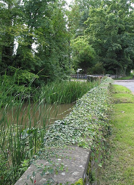 Stream and bridge, Tibberton