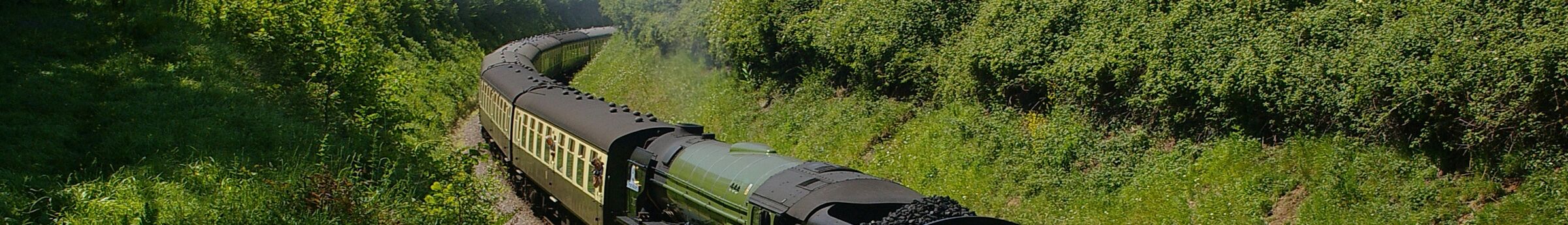 Brand new steam locomotive 60163 Tornado at the West Somerset Railway. Seen near Washford railway station.