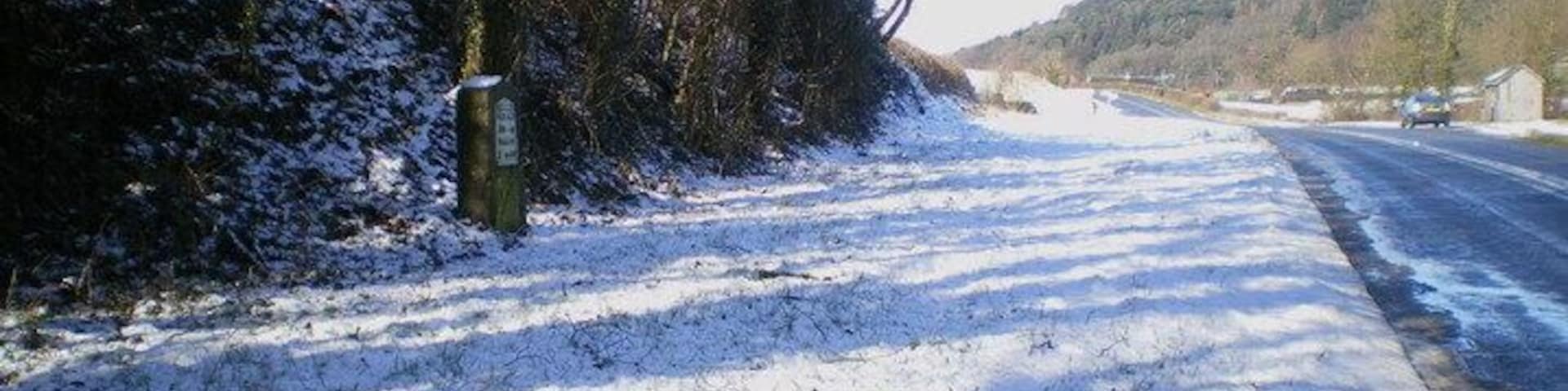 The Great Ness milestone in its setting. Details of this milestone are visible in 1720298.
