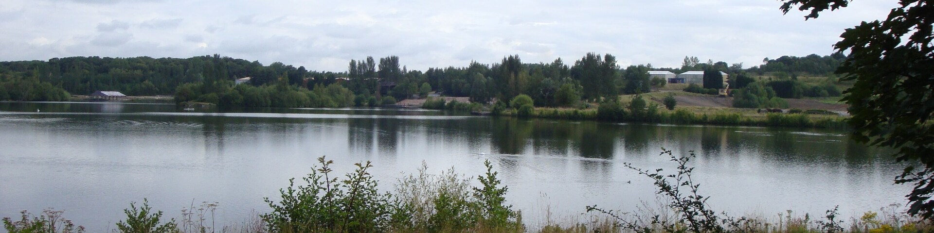 American Adventure - Looking over lake towards site of village and buffalo stampede after demolishion