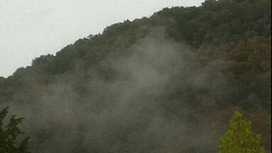 Taken Saturday September 17th. Fog rolling up the hillside