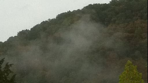 Taken Saturday September 17th. Fog rolling up the hillside