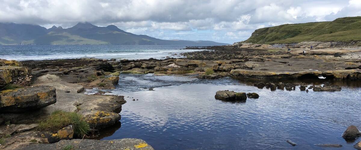 I spent a whole day just on this beach on the Isle of Eigg. It is truly a geology and a photography paradise. We were lucky to have a day full of sun and times shade that highlighted the landscape and it's incredible features.
You can get here via a ferry from Mallaig and can rent a bike from the port or take a good hike across the Isle.
These are pools formed by little rivers coming down from the mountain into the ocean. #lifeatexpedia #scotland
#scotland #lifeatexpedia
