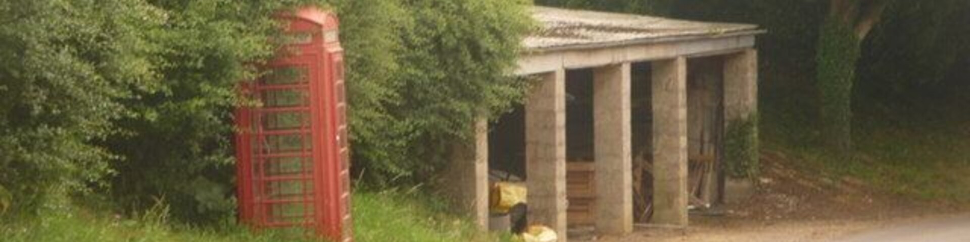 Seaborough: telephone box Little used I'm sure, and lucky it's still in use.