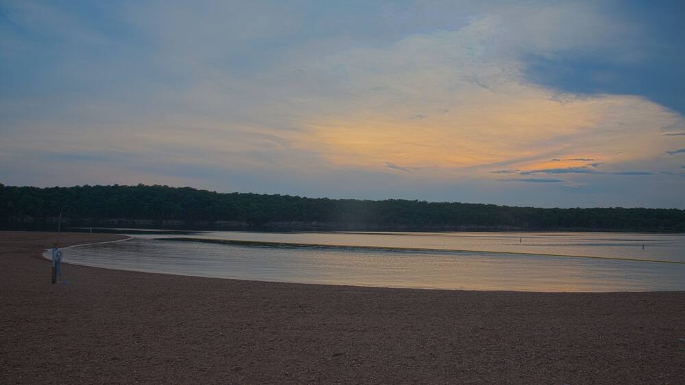 Sunset over Pomme de Terre Lake, Missouri.