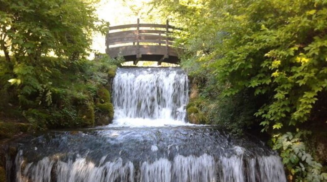 Bridge in the Sponga park, Canistro, Abruzzo, Italy
