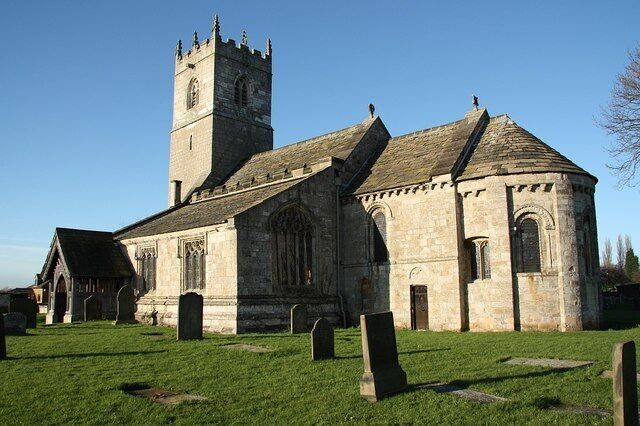 St Mary's parish church, Birkin, North Yorkshire, seen from the east