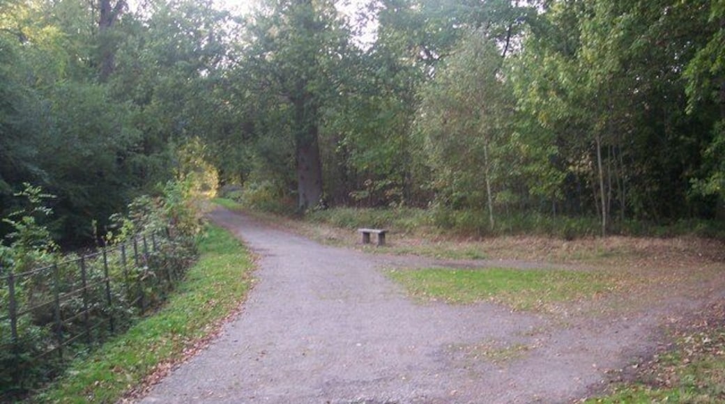 Footpath junction in Sprivers Garden land The High Weald Landscape Trail (long distance path) follows the National Trust House drive, then it turns right towards Brenchley Road. A footpath also heads straight on towards Horsmonden Road, near Burrs Hill.
