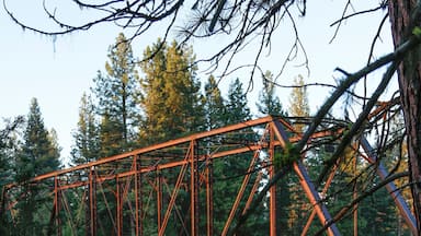 The historic Blackfoot River Bridge on Sunset Hill Road near Missoula, Montana.
