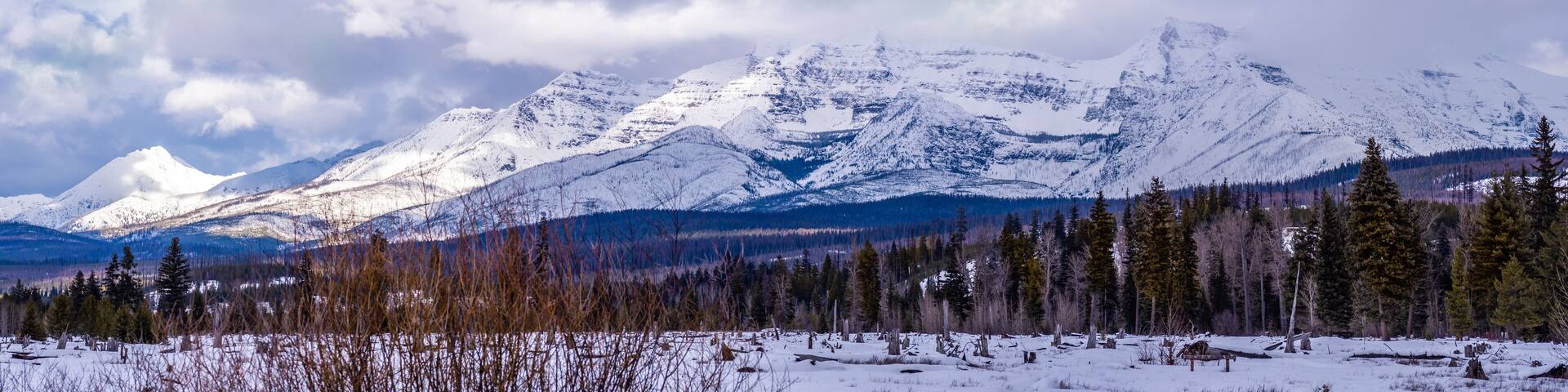 Panoramic Image from Polebridge, MT of Glacier National Park