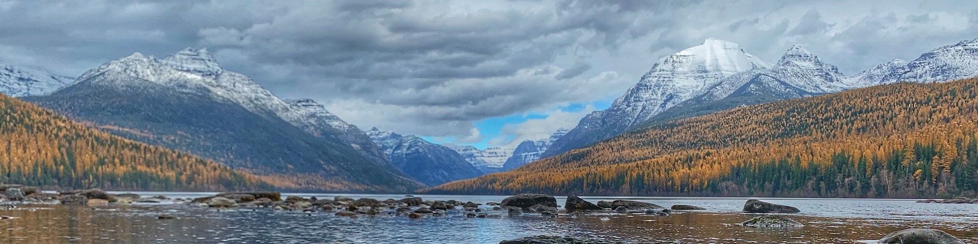 Montana 😍 #Mybackyard #adventure #bowmanlake #montana #mountains #snow #fall #trees