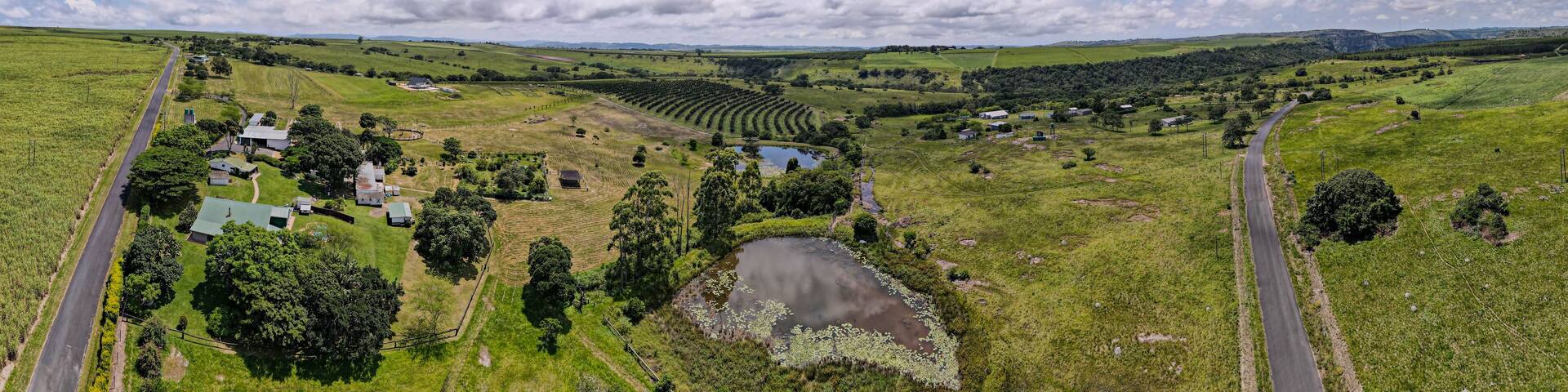 Drone view at Oribi gorge near Port Shepstone in South Africa