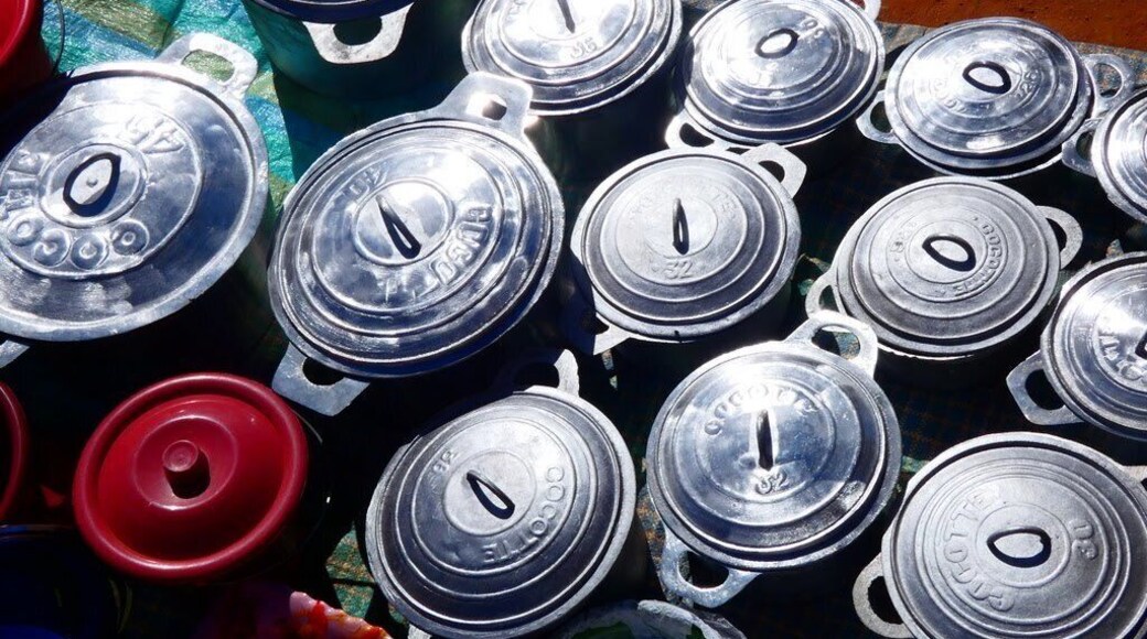 #LifeAtExpediaGroup
Pots made from recycled aluminium, by people breaking up and pouring molten metal barefoot. If you think you have a hard job you need to see these guys at work.