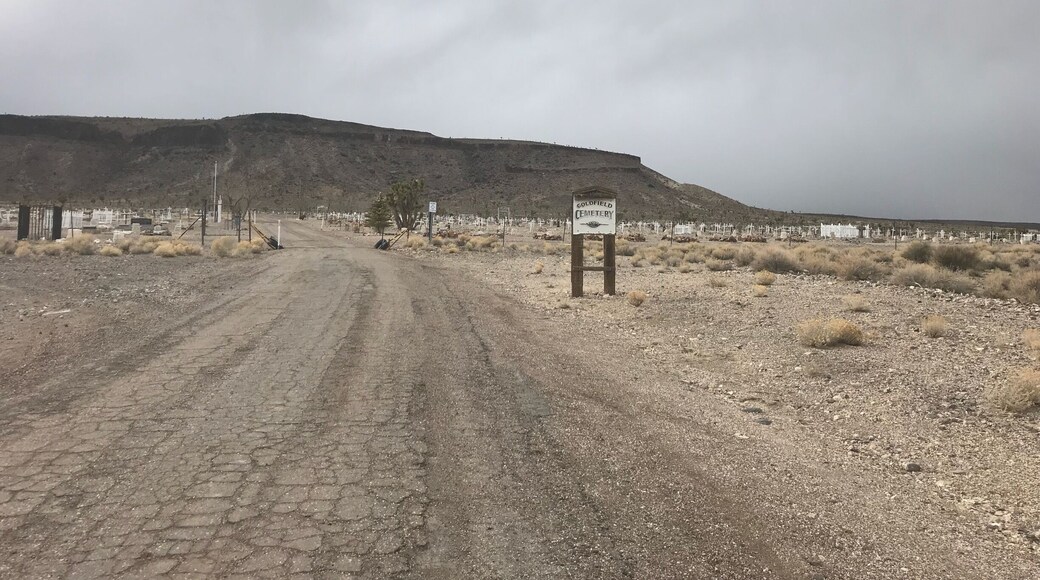 Neat old west cemetery just offI 95. Backs against a dark canyon to add to the spookiness
