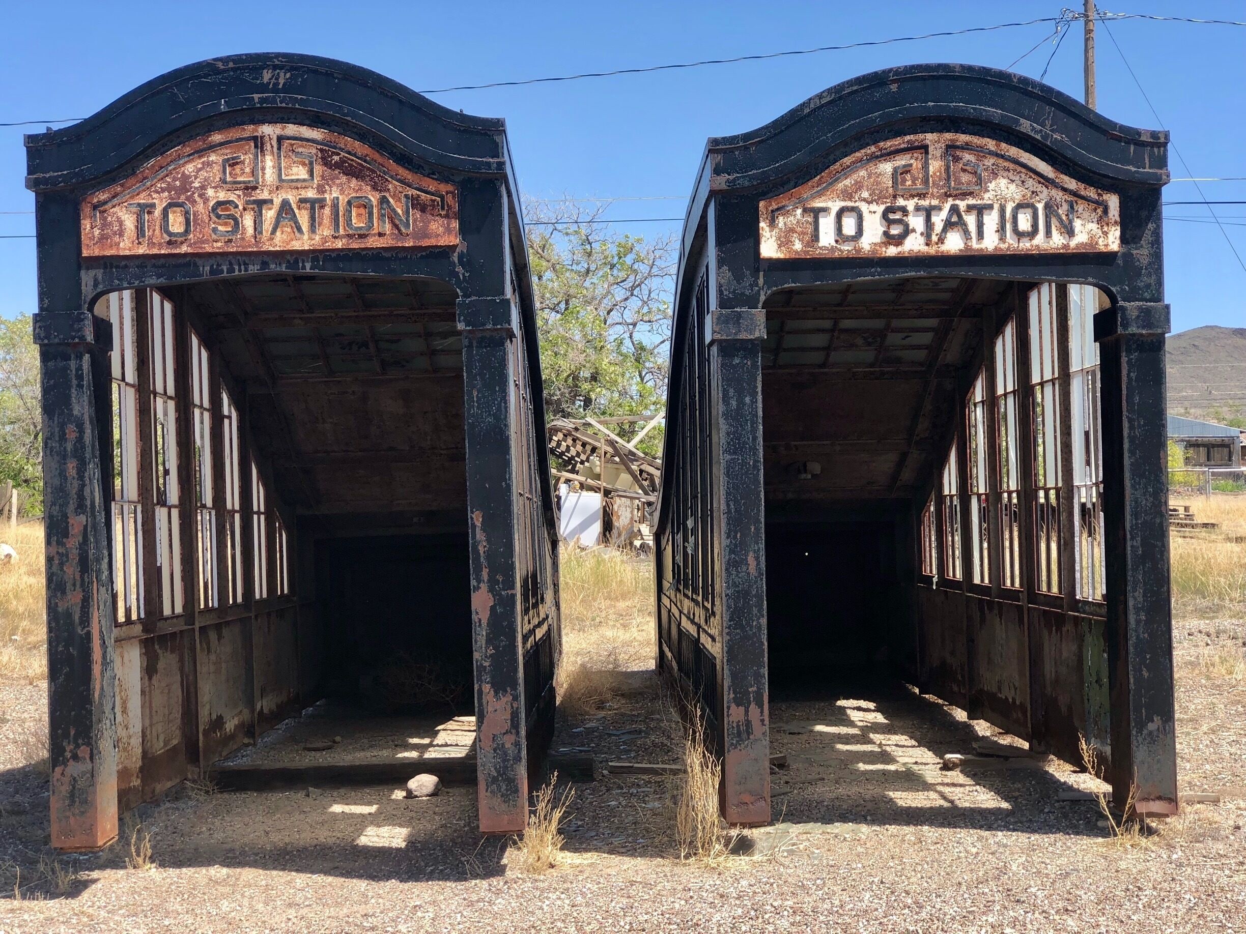 I have no idea why these are here on a side street, but they are pretty cool. 