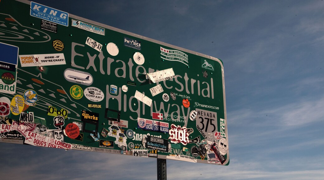 A road sign at Rachel Nevada.
On Highway 375. The closest civilisation to Area 51.#OnTheRoad,