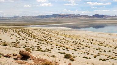 mountains and Walker Lake in Nevada