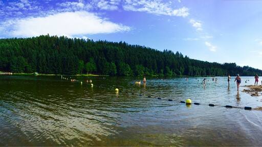 Excellent day out especially in case of heat wave. Great natural pool to enjoy as well (for a fee) but the lake is good enough and for free! #lake #kids