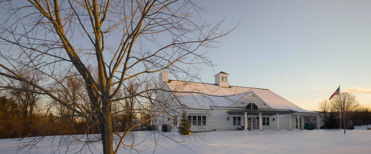 FATMT1 East Kingston NH public library in winter