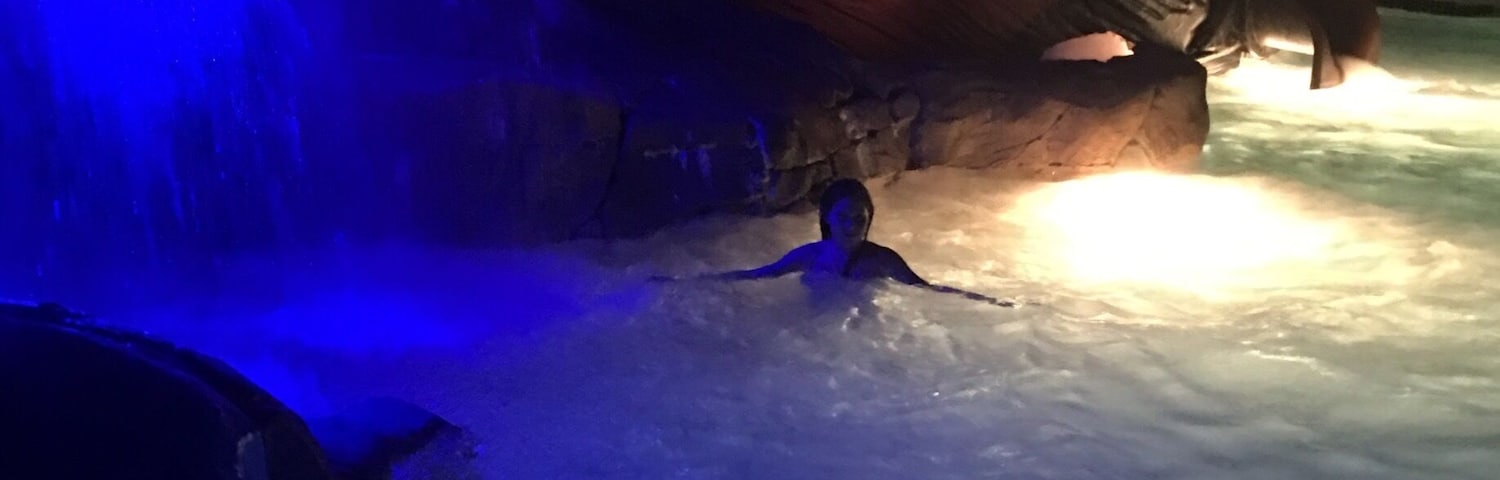 Night swim at the campground