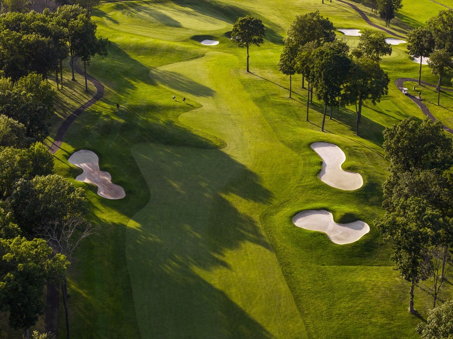 Golfers on the Green in 4K from a Drone