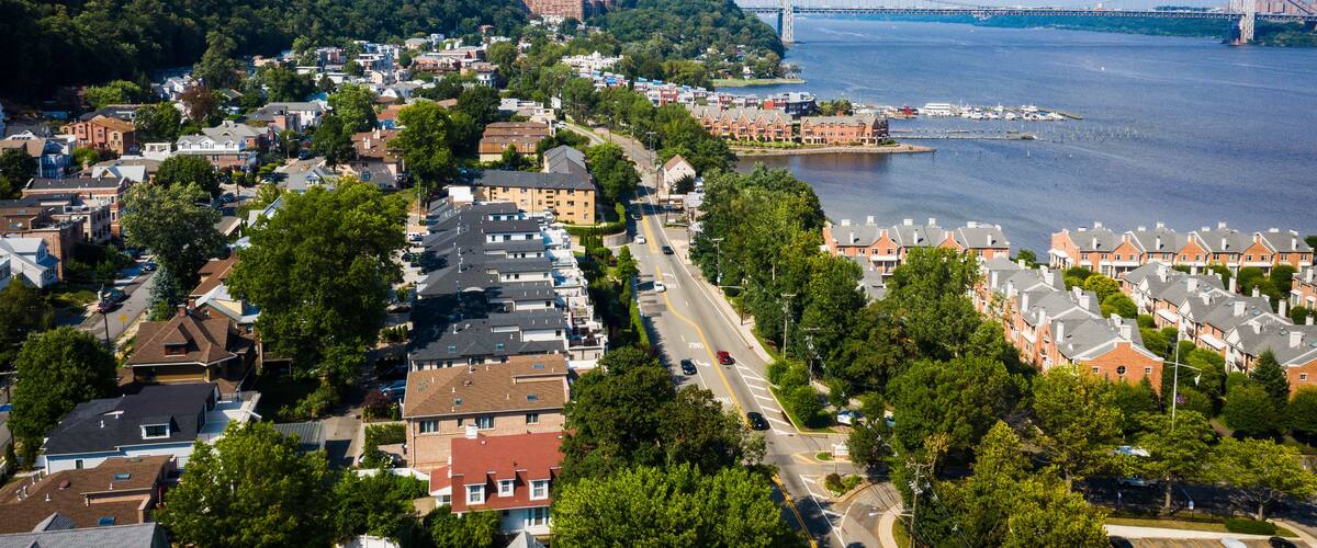 Aerial of Edgewater New Jersey
