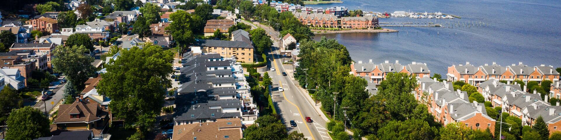 Aerial of Edgewater New Jersey