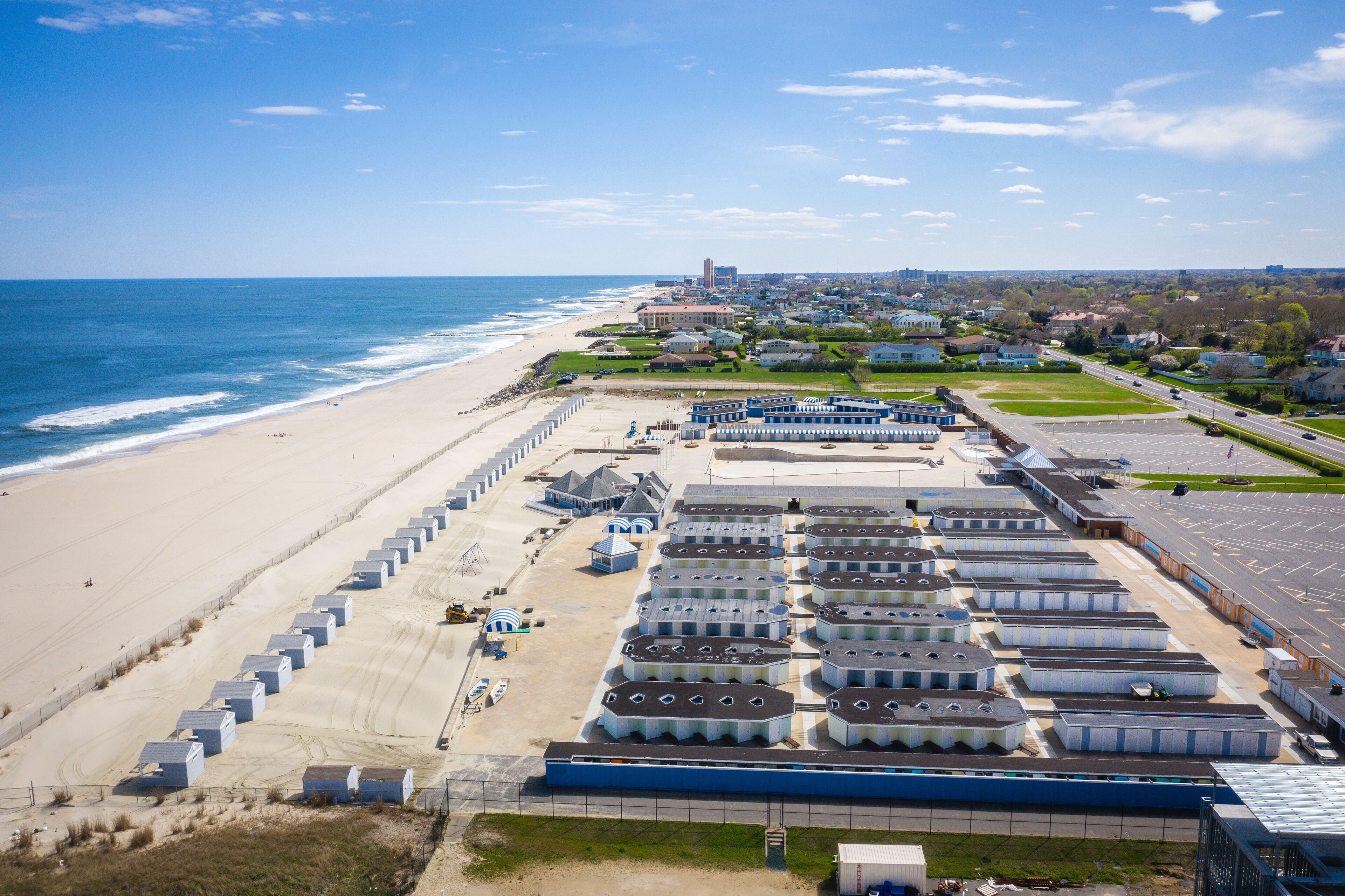 Aerial of Deal New Jersey During Covid19 Pandemic